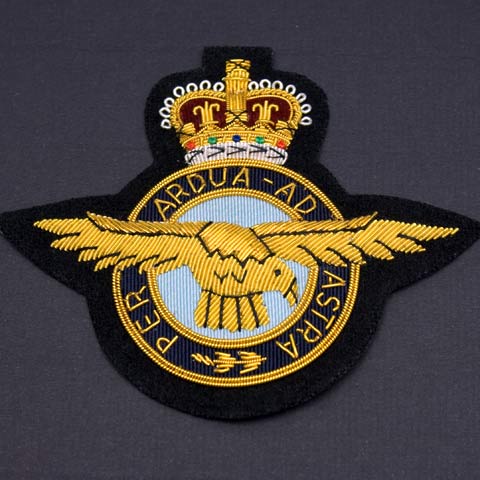 Badge Blazer Royal Air Force (RAF) – Brodé Lingot Fil – Neuf